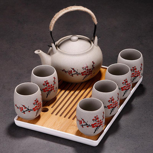 Bird Ceramic Tea Set | Retro Tea Set | Teapot Cup | Japanese Tea Set