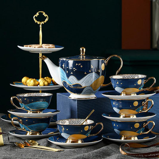 European bone china coffee set | exquisite afternoon tea set