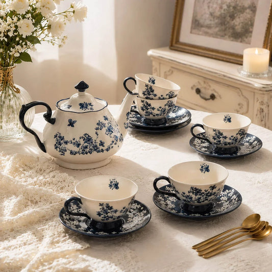Vintage Ceramic Tea Set |Afternoon Tea Set |Teapot Cup Set |Coffee Set