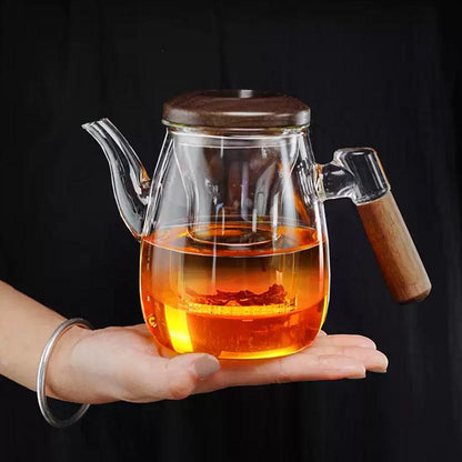 Tea and water separation high temperature resistant glass pot | high borosilicate teapot