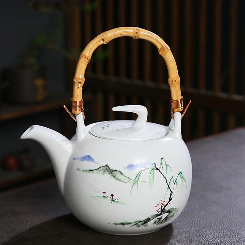 Pastoral Ceramic Tea Set | Teapot With Handle | Teapot With Infuser - Teas Story