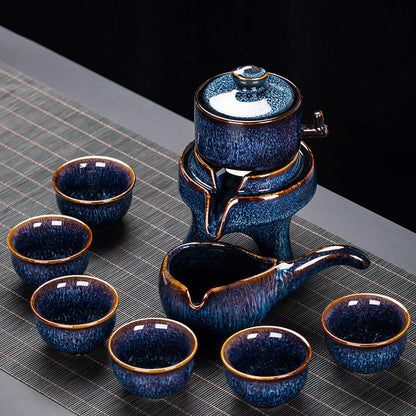 Lazy Kung Fu Tea Set | Retro Stone Mill Automatic Tea Brewer