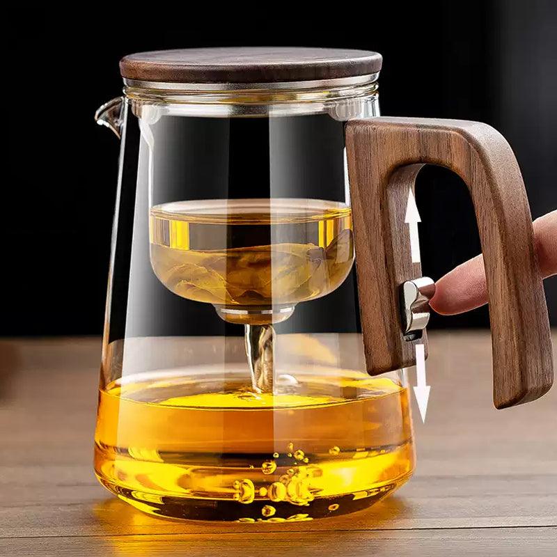 Magnetic Piaoyi Cup Teapot | One-button Teapot - Teas Story