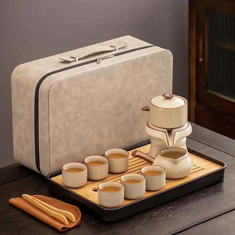 Ceramic Tea Set|Travel Kung Fu Tea Set |Portable Automatic Tea Infuser ...
