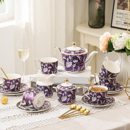 Exquisite Ceramic Tea Set | Coffee Cup Saucer Set | Ceramic Coffee Set