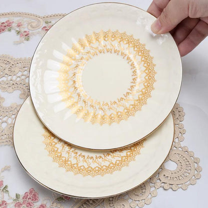 Golden Spike Gold Painting Palace Ceramic Coffee Set | Afternoon Tea Set - Teas Story