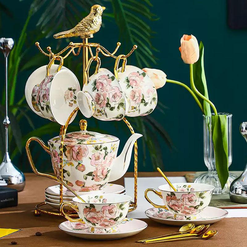 Ladies ceramic coffee set | exquisite afternoon tea set - Teas Story