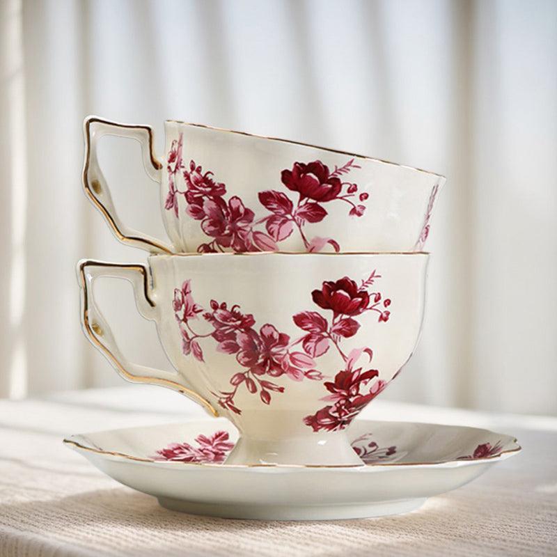 European Rose Ceramic Tea Set | Retro Coffee Set | Teapot Tea Set - Teas Story