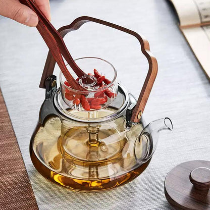 Glass Teapot | Steaming And Boiling Dual-Purpose Teapot | Retro teapot - Teas Story