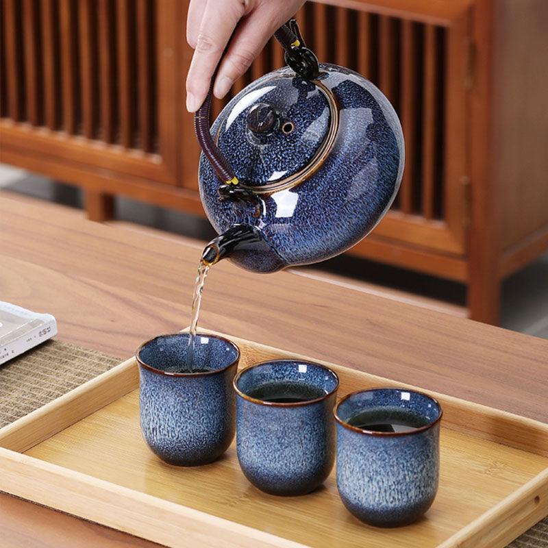 Kiln-changed handle pot | Kung Fu tea set - Teas Story