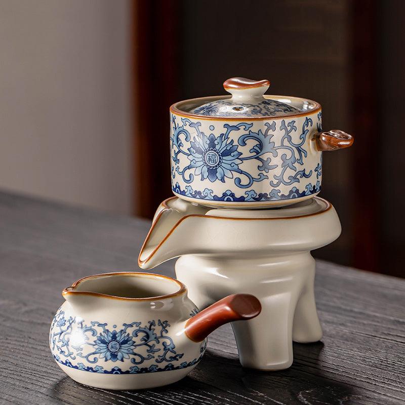 Ruyao automatic tea set | stone mill lazy tea brewing tool - Teas Story