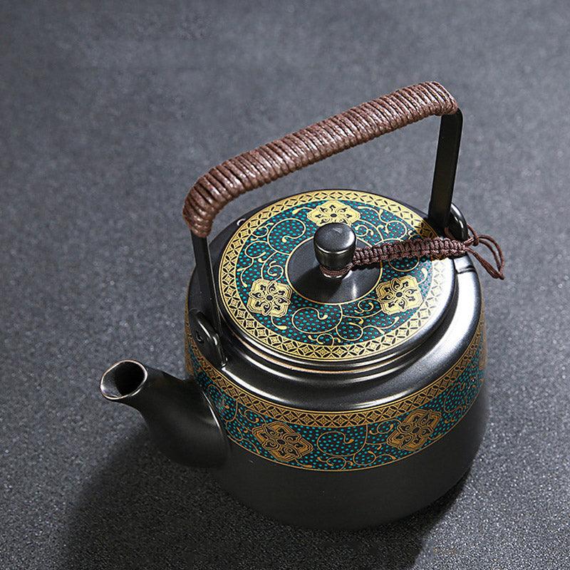 Black Vintage Ceramic Tea Set | Japanese Tea Set | Teapot Teacup - Teas Story