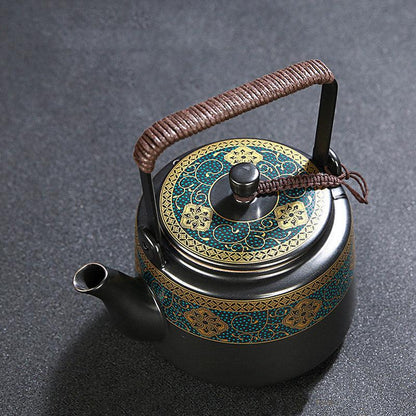 Black Vintage Ceramic Tea Set | Japanese Tea Set | Teapot Teacup - Teas Story