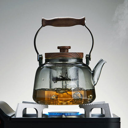 Heat-Resistant Glass Teapot | Kettle For Boiling Water Over Open Flame - Teas Story
