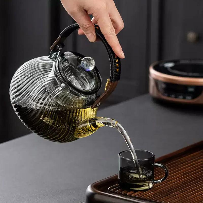 Stovetop Teapot| Glass Teapot Set|Walnut Electric Ceramic Stove Teapot - Teas Story