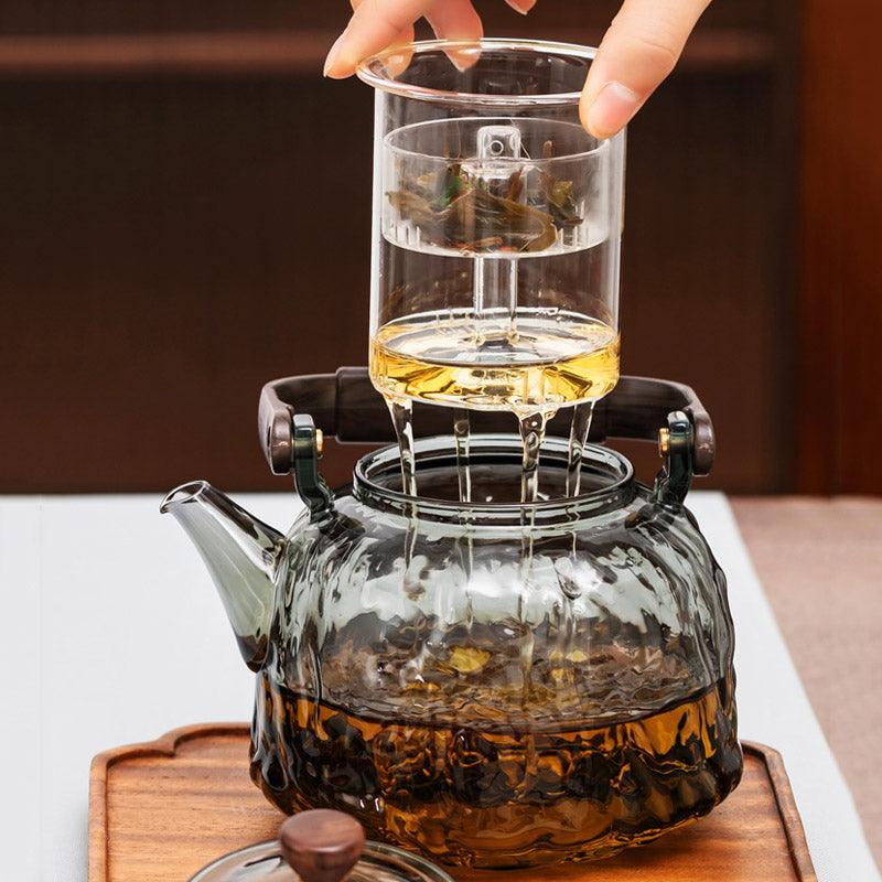 Glass Teapot, Stovetop Safe Teapot, Teapot With Infuser, Flower Teapot