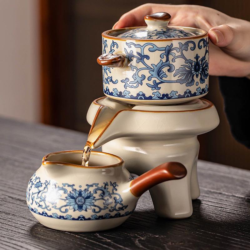 Ruyao automatic tea set | stone mill lazy tea brewing tool - Teas Story