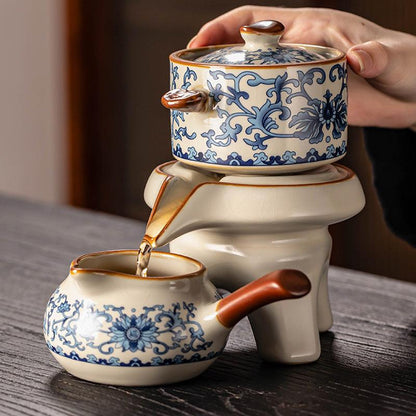 Ruyao automatic tea set | stone mill lazy tea brewing tool - Teas Story
