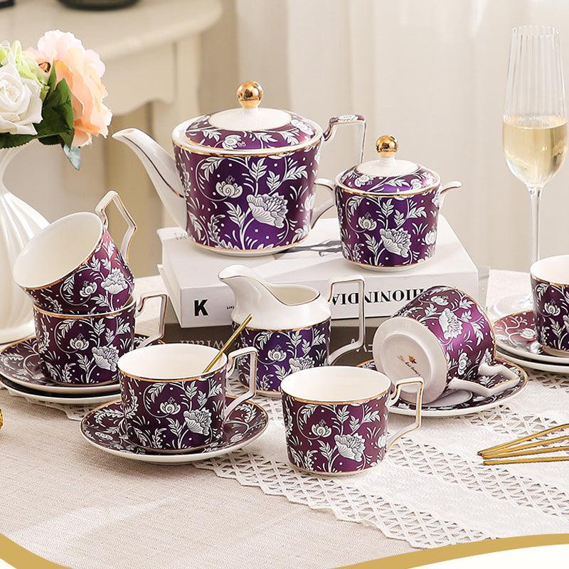 Exquisite Ceramic Tea Set | Coffee Cup Saucer Set | Ceramic Coffee Set