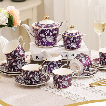 Exquisite Ceramic Tea Set | Coffee Cup Saucer Set | Ceramic Coffee Set