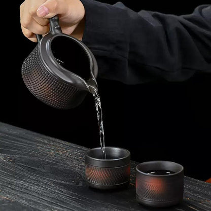 Stone Mill Lazy Automatic Tea Set | Teapot Tea Maker | Ceramic Tea Set