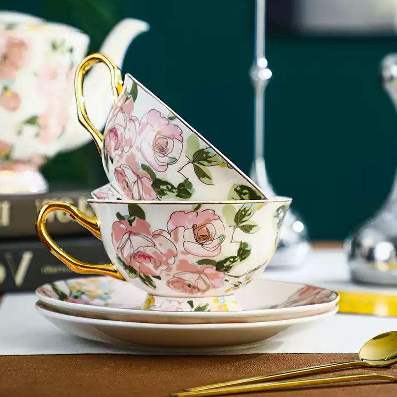 Ladies ceramic coffee set | exquisite afternoon tea set - Teas Story
