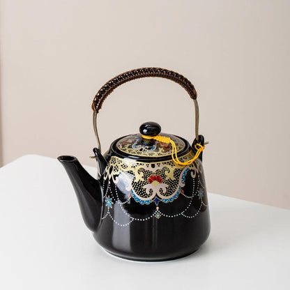Dark Blue Ceramic Tea Set |Japanese Tea Set |Teapot Tea Set |Tea Gifts