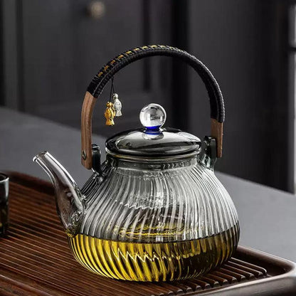 Stovetop Teapot| Glass Teapot Set|Walnut Electric Ceramic Stove Teapot - Teas Story