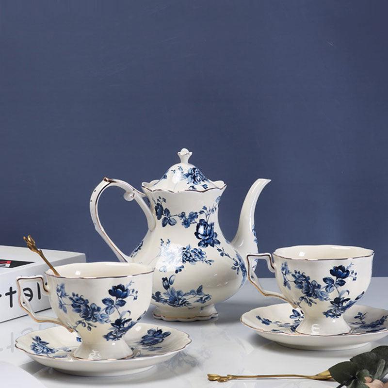 European Rose Ceramic Tea Set | Retro Coffee Set | Teapot Tea Set - Teas Story