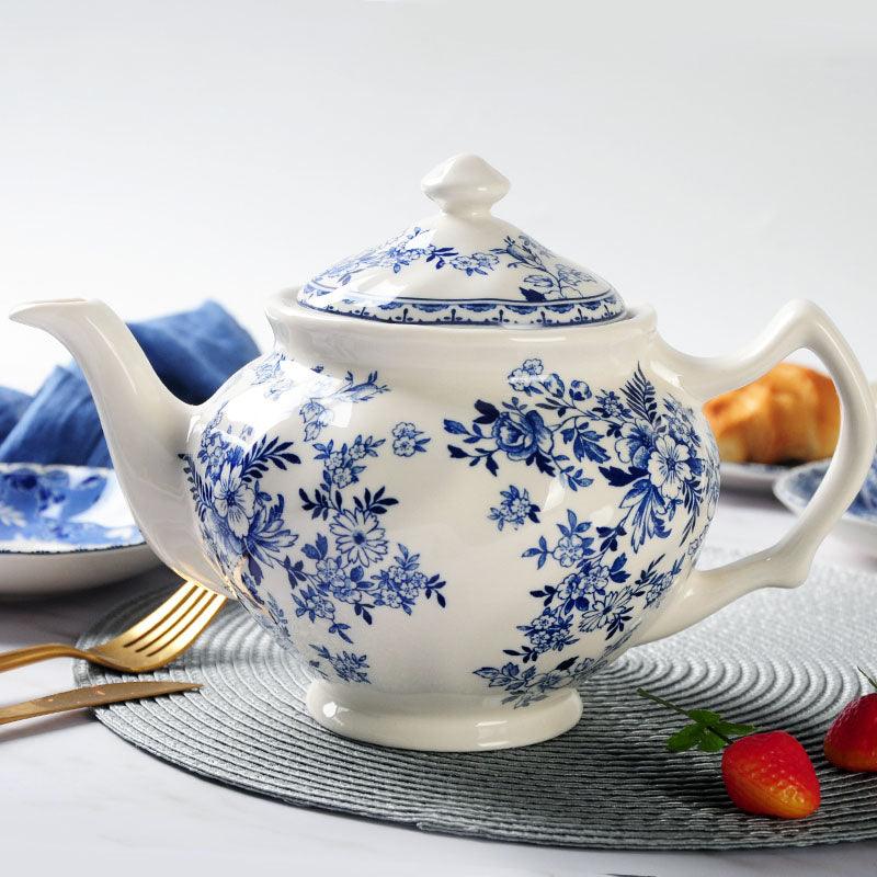 Blue White Porcelain Ceramic Tea Set | Vintage Ceramic Coffee Set - Teas Story