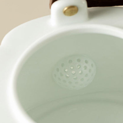 White Embossed Ceramic Tea Set | Kung Fu Tea Set | Teapot and Tea Set - Teas Story