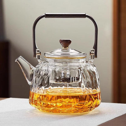 Glass Teapot, Stovetop Safe Teapot, Teapot With Infuser, Flower Teapot