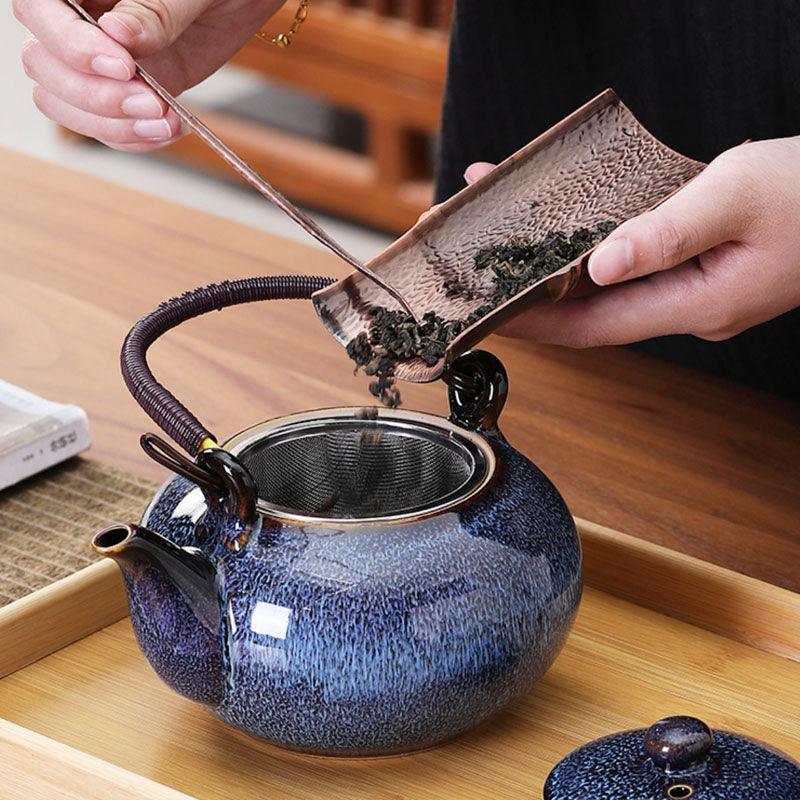 Kiln-changed handle pot | Kung Fu tea set - Teas Story