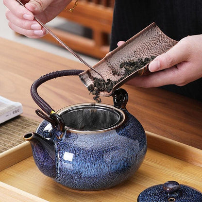 Kiln-changed handle pot | Kung Fu tea set - Teas Story