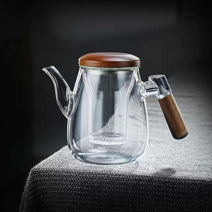 Tea and water separation high temperature resistant glass pot | high borosilicate teapot