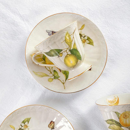 Lemon Ceramic Tea Set | Retro Tea Set | Teapot Tea Set | Tea Gifts - Teas Story