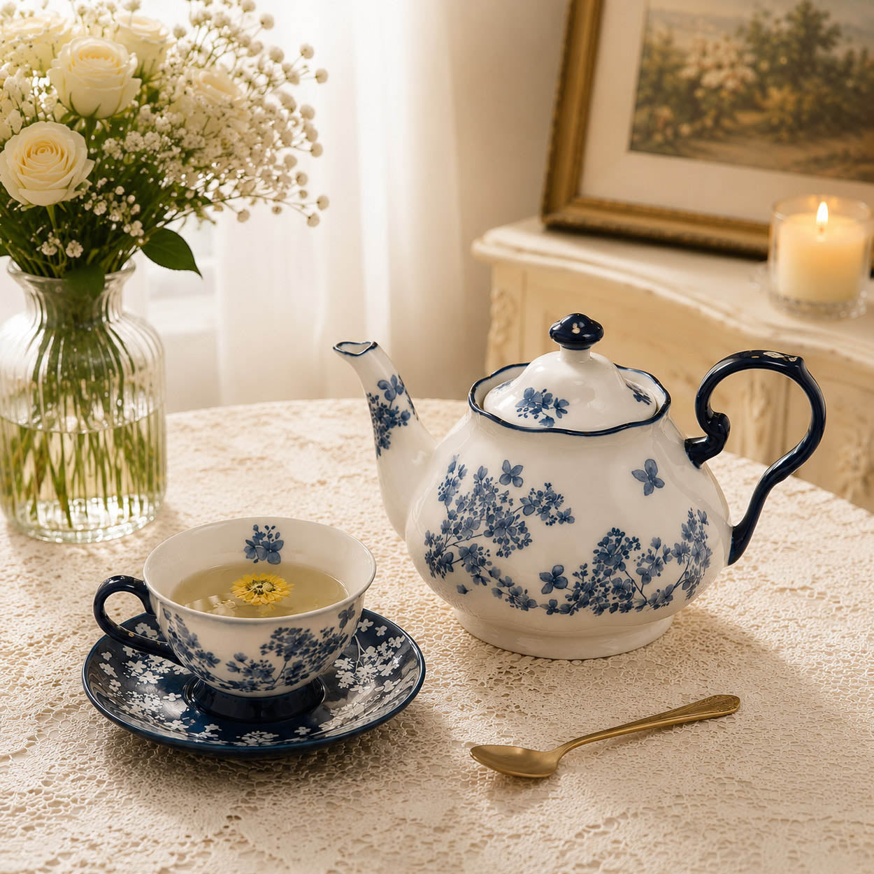 Vintage Ceramic Tea Set |Afternoon Tea Set |Teapot Cup Set |Coffee Set