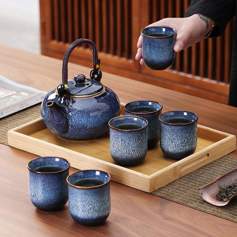 Kiln-changed handle pot | Kung Fu tea set - Teas Story