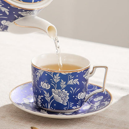 Exquisite Ceramic Tea Set | Coffee Cup Saucer Set | Ceramic Coffee Set