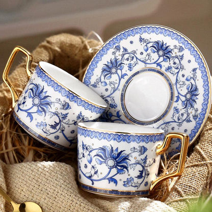 Blue White Porcelain Tea Set | Ceramic Coffee Set | Afternoon Tea Set
