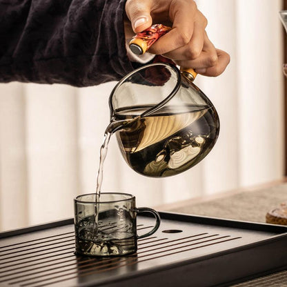Retro relief glass automatic tea set | Creative tea set - Teas Story