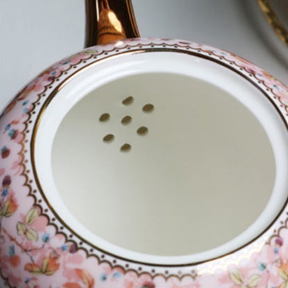 Pink Bird Ceramic Coffee Set, European Tea Set, Afternoon Tea Set