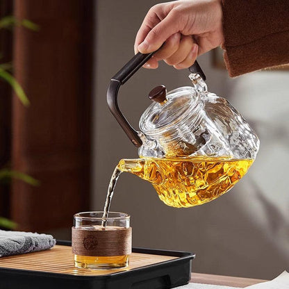 Glass Teapot, Stovetop Safe Teapot, Teapot With Infuser, Flower Teapot