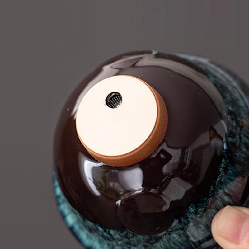 Retro relief auspicious dragon lazy rotating water Kung Fu tea set