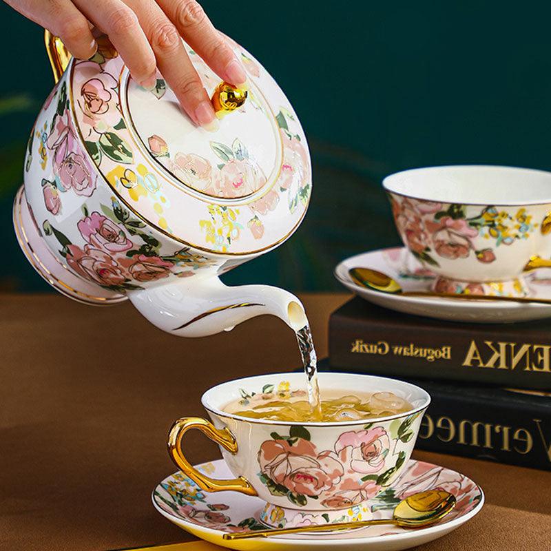 Ladies ceramic coffee set | exquisite afternoon tea set - Teas Story