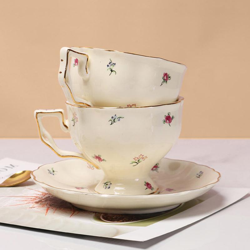 French retro ceramic coffee set | Handmade ceramic coffee set
