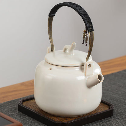 White Ceramic Teapot | Teapot That Can Be Used On Electric Stove