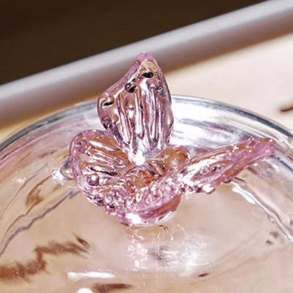 Glass Teapot | Pink Butterfly Teapot | Tea And Water Separation Teapot - Teas Story