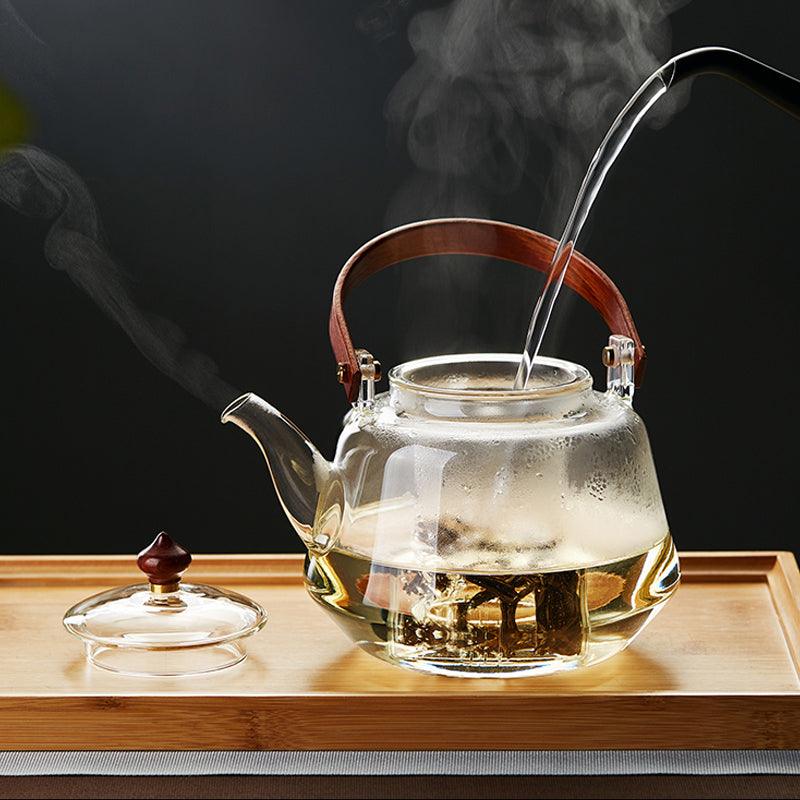 Handmade Glass Teapot | Steaming Boiling Teapot | Teapot With Infuser
