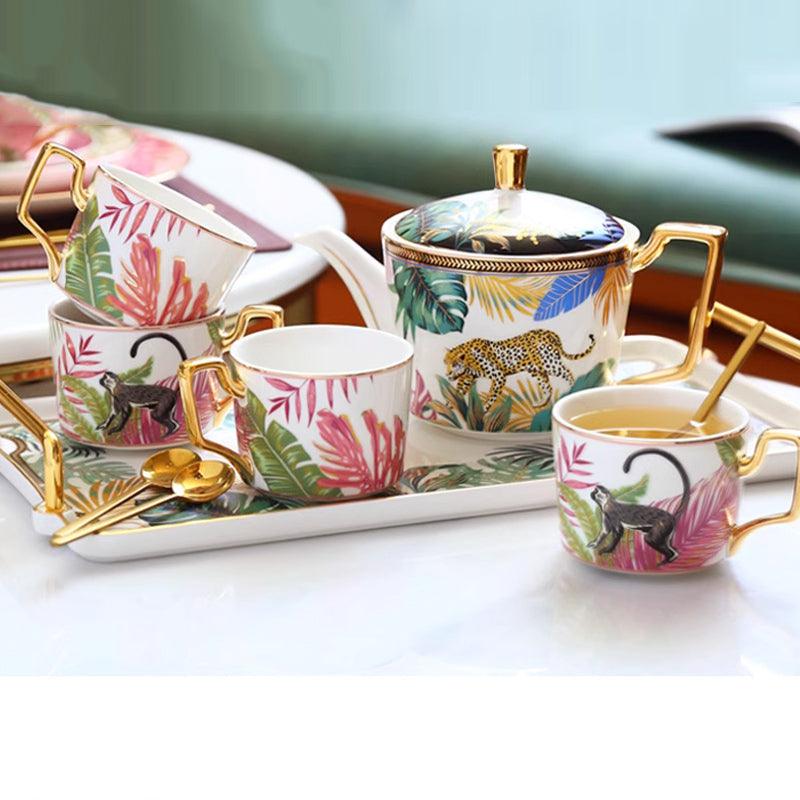 Forest Ceramic Tea Set | Tea Party Ttea Set |Ceramic Coffee Set|Teapot - Teas Story